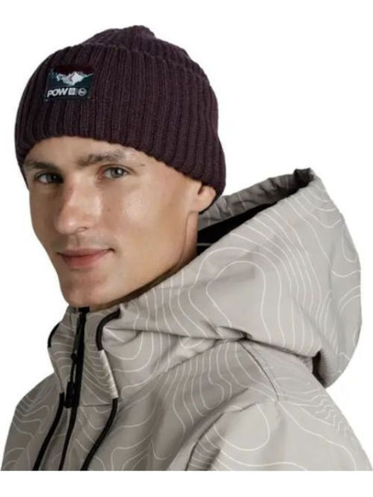 Rutger Beanie Unisex Σκούφος Πλεκτός σε Μωβ χρώμα