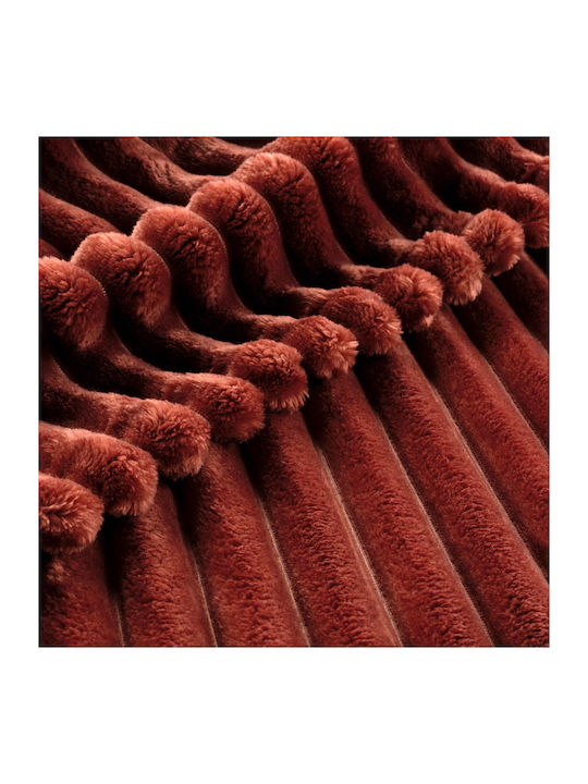 L-c Kalie Ριχτάρι Πολυθρόνας Fleece 125x150εκ. Τερακότα 1609611