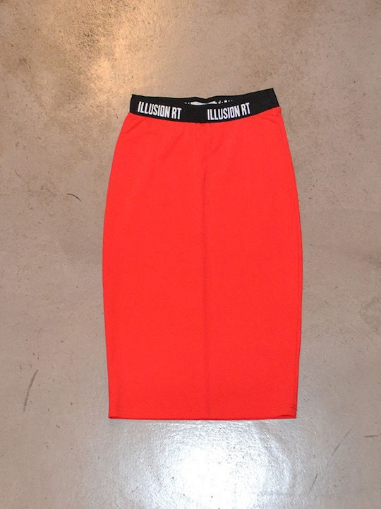 Midi Skirt red