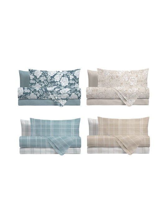 Amo La Casa Sheet Sets Queen with Elastic 170x200cm. Avon Beige 4pcs