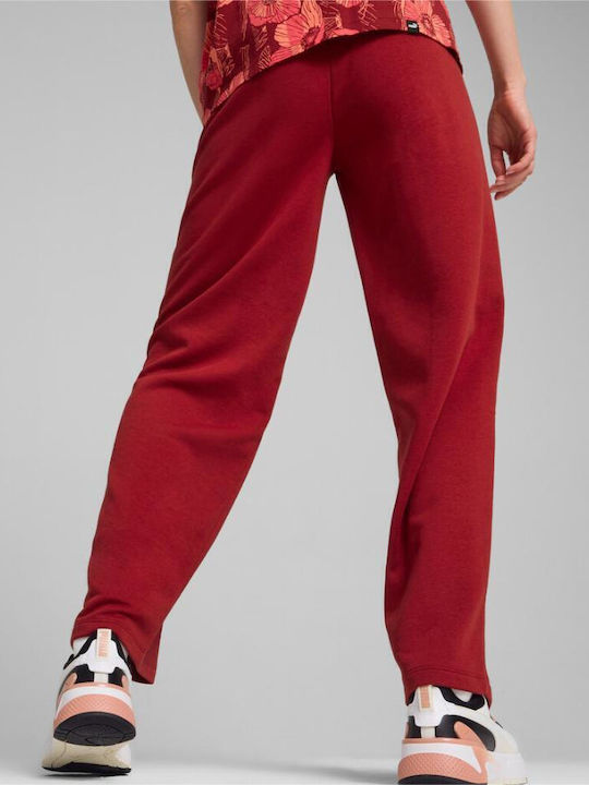 Puma Ess+ Sweatpants red