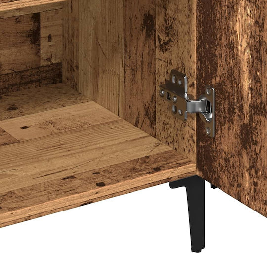 Μπουφές Ξύλινος με Συρτάρια Καφέ 100x36x60cm