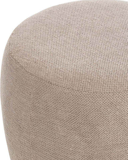 Σκαμπό Σαλονιού Επενδυμένο με Ύφασμα A-s Amea Taupe 39x39x40εκ.