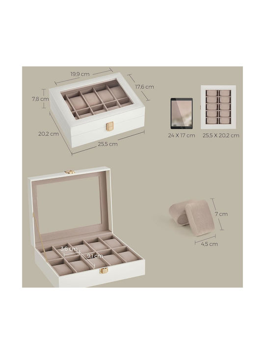 Songmics Holzgehäuse in Beige Farbe JWB010W01