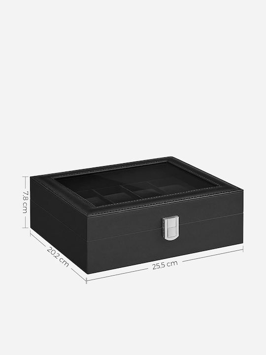 Songmics Ξύλινη Θήκη σε Μαύρο χρώμα JWB010B02
