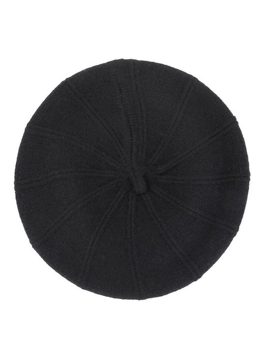 Doca Fabric Women's Beret Hat Black