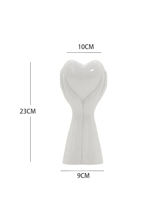 Koart Decorative Vase Love White 10.5x23cm