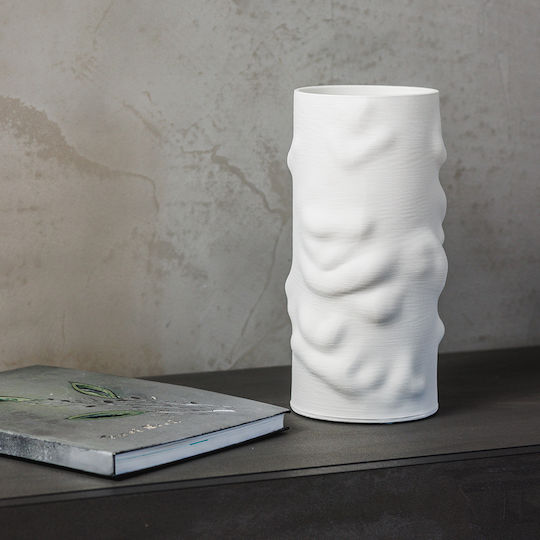 Koart Vase Keramik Alcyone Weiß 13,5xH28cm