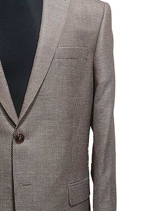 Monte Napoleone Men's Summer Suit Jacket Beige