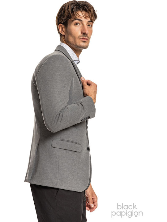 Men's Winter Suit Jacket Slim Fit Gray