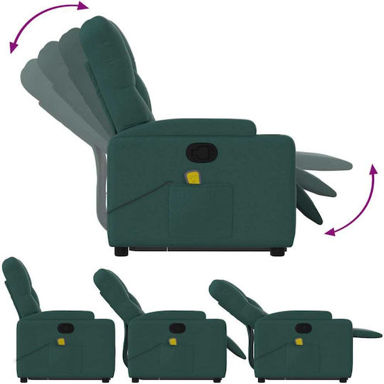 Relaxsessel Friseurwaschbecken mit Fußhocker Dark Green Dark Green 74x86.5x93.5cm