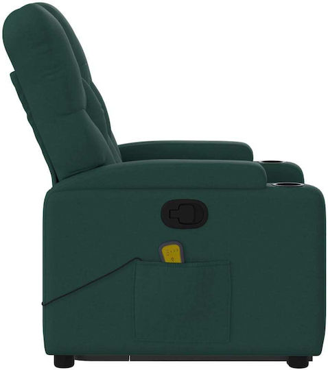 Relaxsessel Friseurwaschbecken mit Fußhocker Dark Green Dark Green 74x86.5x93.5cm