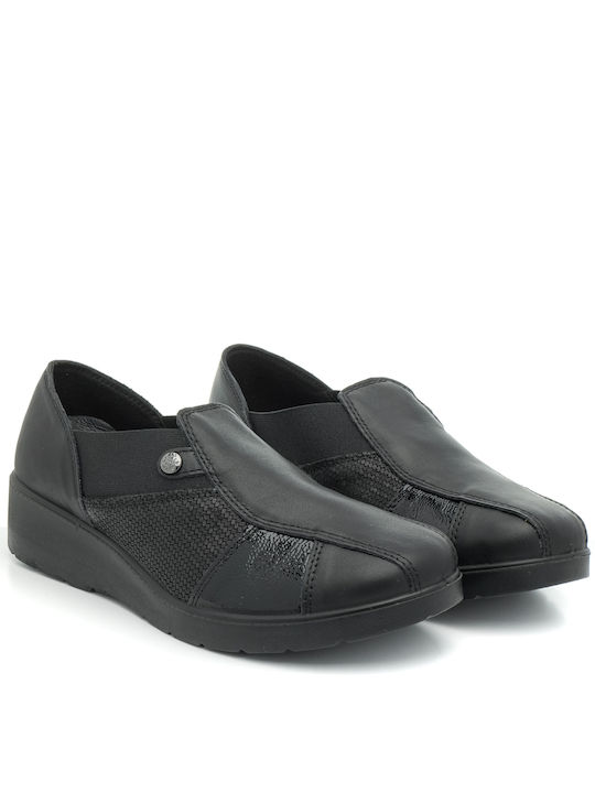 Imac Anatomic Women's Leather Slip-Ons Black