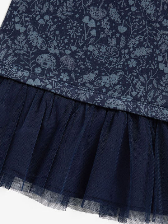 Children's Dress Long Sleeve Tulle Dark Blue