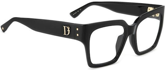 Dsquared2 Plastic Eyeglass Frame Black D2 0151/G 807