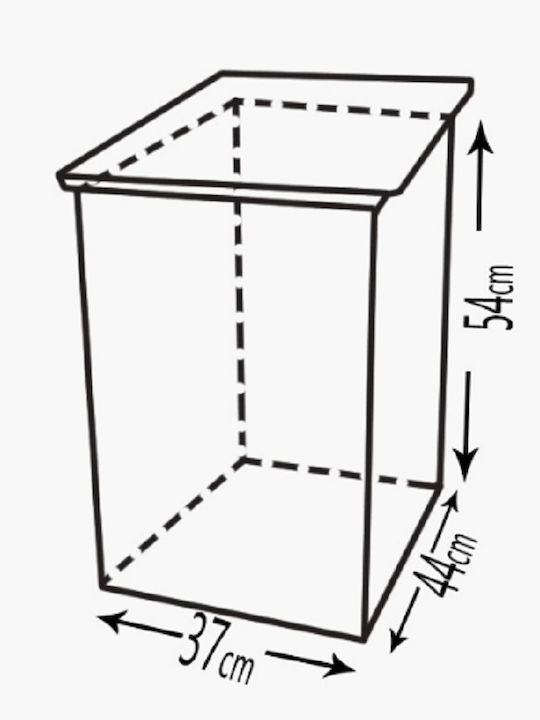 GTMED Μεταλλικό Κουτί Αποθήκευσης Ξύλων 37x54x44cm Χρυσό