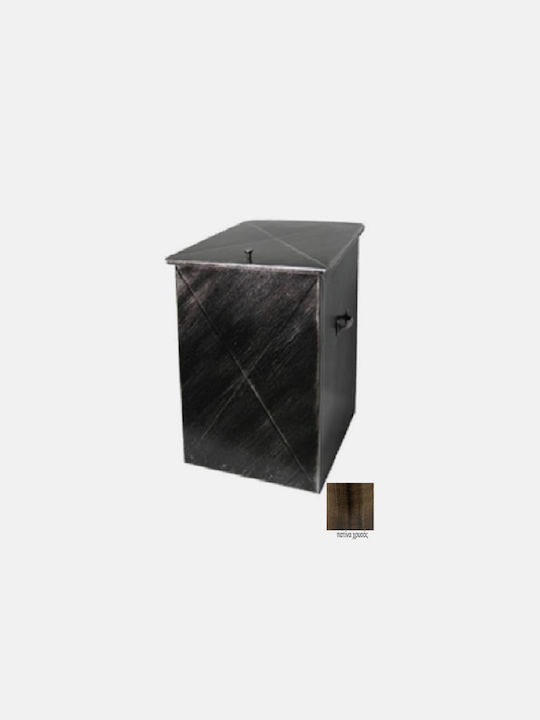 GTMED Metallisch Box Holzlagerung 37x54x44cm Gold