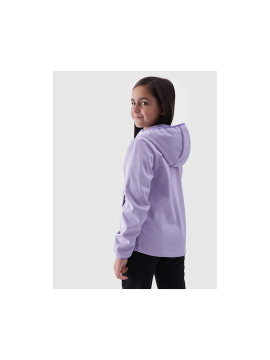 4F Waterproof Kids Sports Jacket with Lining & Hood Purple