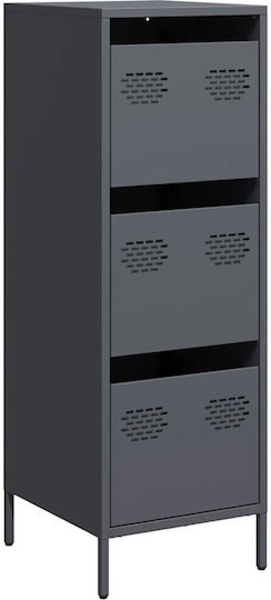 Συρταριέρα Γραφείου Μεταλλική Ανθρακί 39x35x103.5cm
