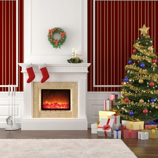 Șemineu Electric Ornamental cu LED și USB