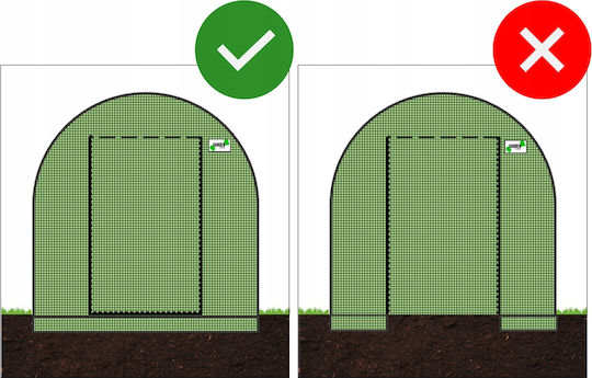 Garden Greenhouse Tunnel Type Metal Frame 250x400cm 10sqm Additional Window At Back