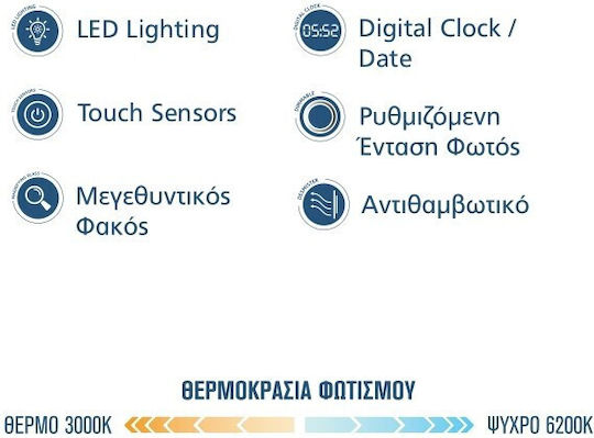 Κολοσσός kol-8710780 Ορθογώνιος Led 100x70cm