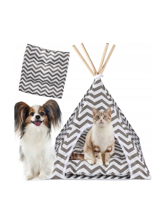 Indoor Tent Dogs Cats Rabbits Gray White 50x40x60cm