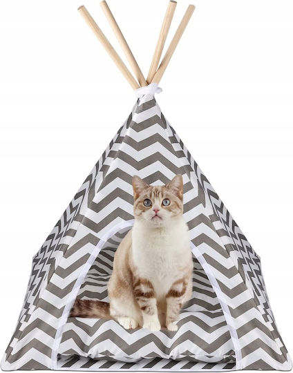 Indoor Tent Dogs Cats Rabbits Gray White 50x40x60cm
