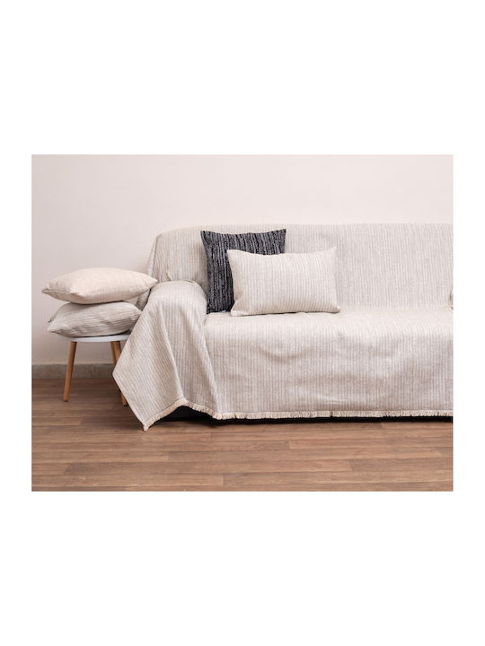 Anna Riska 1453 Ριχτάρι Πολυθρόνας Δύο 'Οψεων Chenille 180x150εκ. Linen