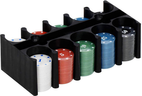 Complex Poker Set 200 Chips Green Mat 2 Decks Cards In Metal Case