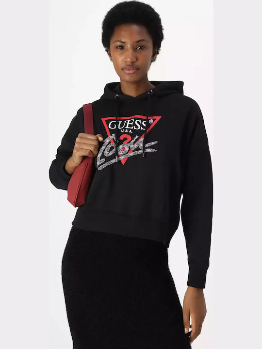 Icon Long Women's Sweatshirt Hooded Black