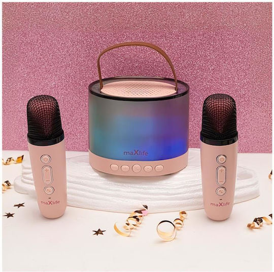 Maxlife Boxă Karaoke cu Microfoane Fără Fir și Efecte de Iluminare MXKS-200 Alb