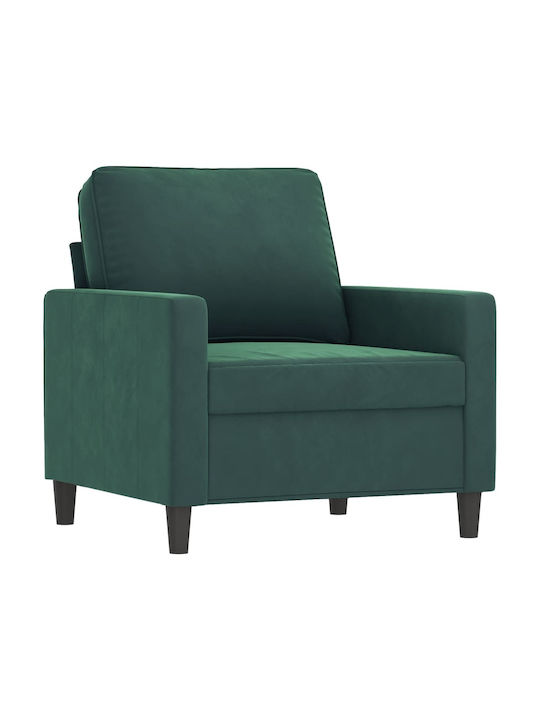 Living Room Furniture Set 3-Seater & 2-Seater & Armchair & Stool Green