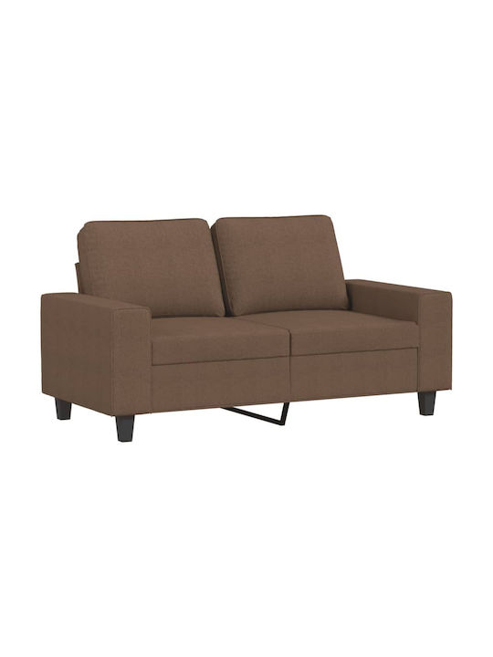 Living Room Furniture Set 2-Seater & 2-Seater & Stool Brown
