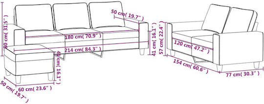 Set de Sufragerie 2 Scaune & 2 Scaune & Taburet