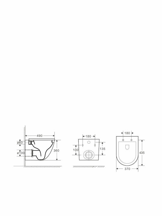 Karag Λεκάνη Κρεμαστή Rimless Λευκή Ματ