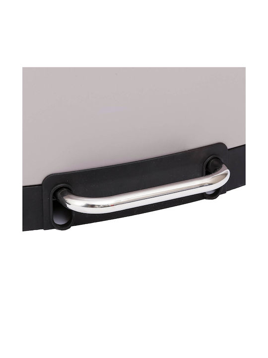 5Five Abfalleimer Abfall Metallisch mit Pedal Beige 30Es 1Stück