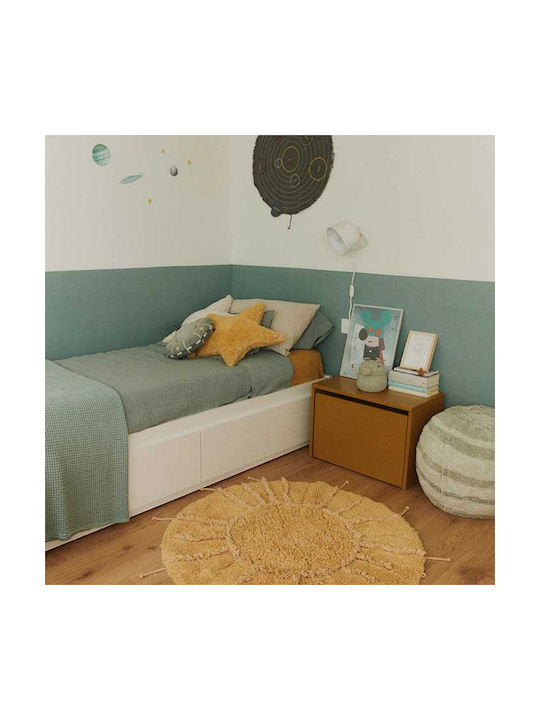 Lorena Canals Kinder Teppich Gelb Rund mit Durchmesser 100cm