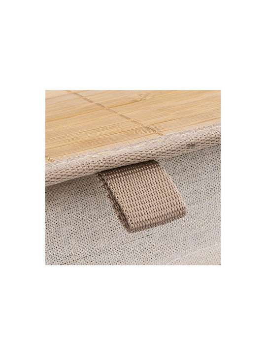 Atmosphera Blackflora 5five Simply Smart Καλάθι Απλύτων Ψάθινο 50lt με Καπάκι 41.5x30x50cm Καφέ