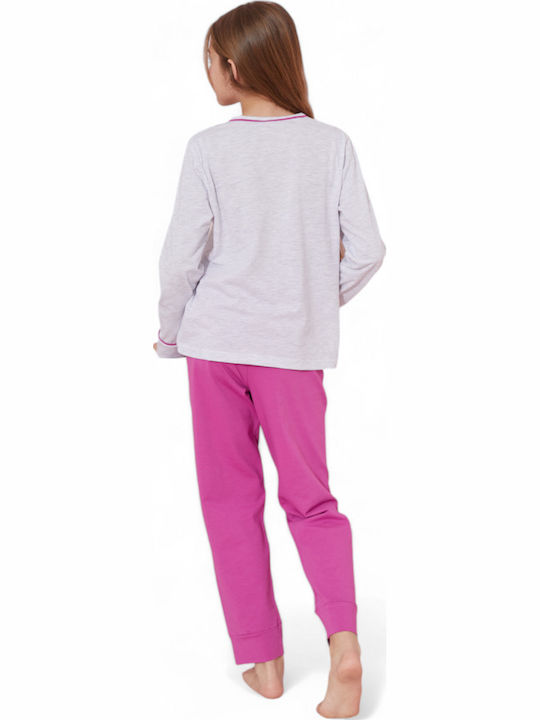 Sexen Kinder Schlafanzug Winterlich Baumwoll Gray