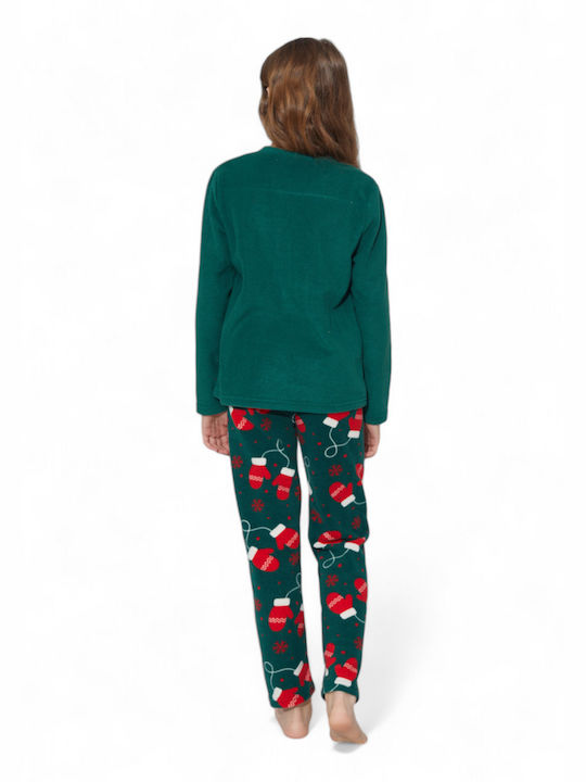 Sexen Kids Pyjamas Winter Fleece GREEN