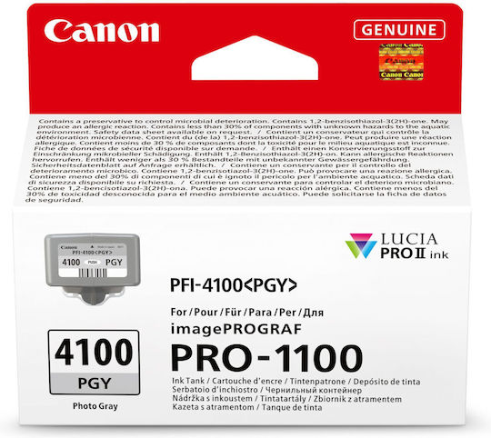 Canon PFI-4100 Original InkJet Printer Ink Photo Grey (6784C001)