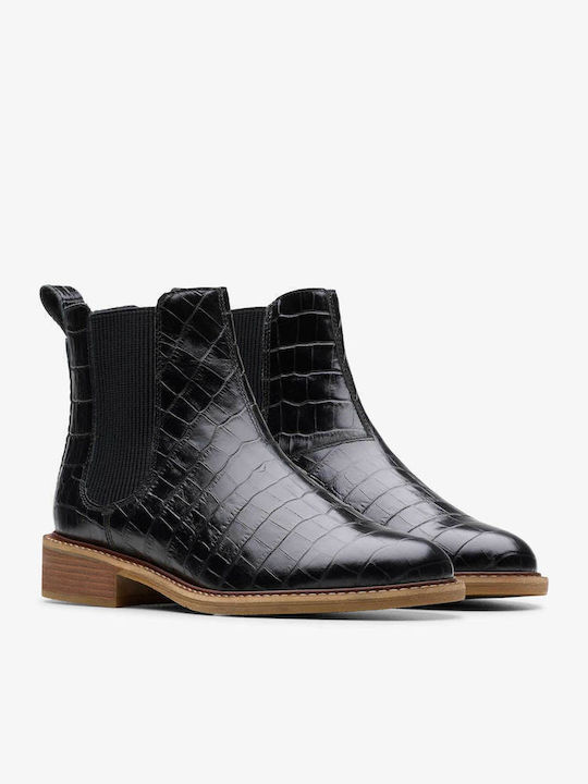 Cologne Arlo Leder Damen Chelsea Stiefeletten Schwarz