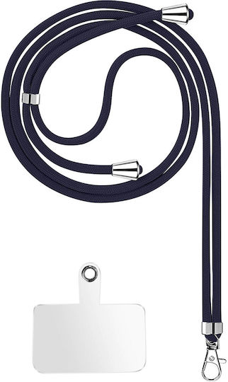 Universelle Smartphone-Kordel Geflochtenes Nylon Etui 90cm Dunkelblau