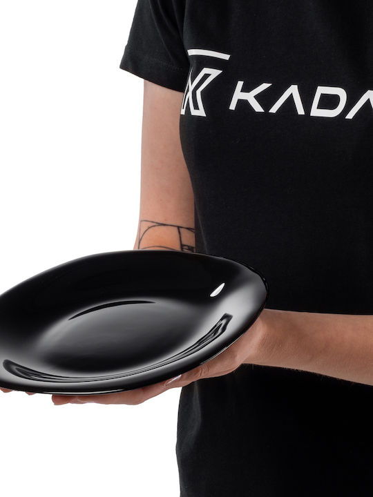 Kadax 6x Dessert Plate 21cm Black Plate Set Cake