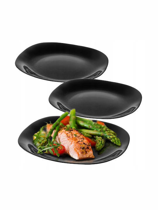 Set 3 Farfurii Plate Kadax 28cm Negre Platețe Superficiale