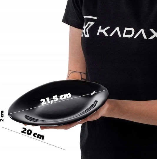 Kadax Комплект от 6 десертни чинии 21 см Черни чинии за торта