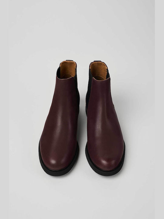 Camper Iman Leather Women's Chelsea Boots Burgundy