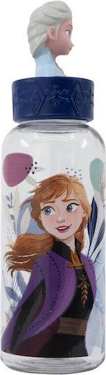 Stor Stor Kunststoff Kinder Trinkflasche Frozen mit Stroh Disney Frozen 560ml