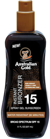 Australian Gold Spray Gel Bronzer Spf15 + Moisture Lock 237ml